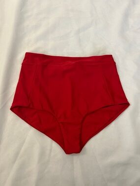 High-Waist Red Women’s Swimsuit bottoms